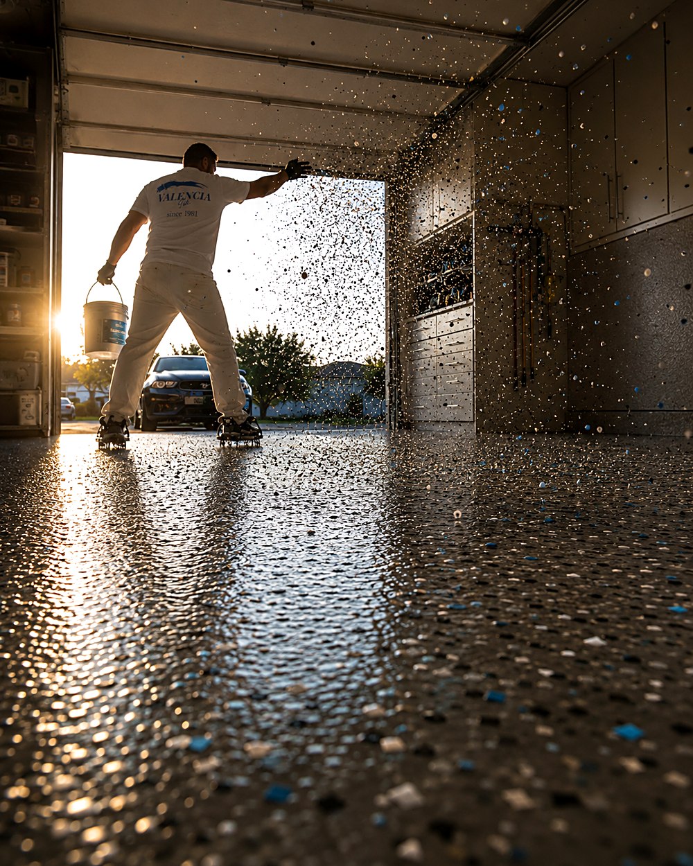 Garage floor coating